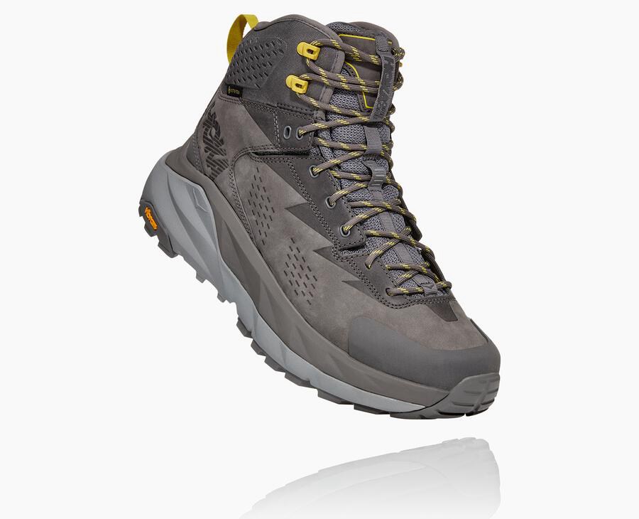 Hoka One One Kaha Gore-Tex - Men Hiking Boots - Grey,Australia YKQ-237094